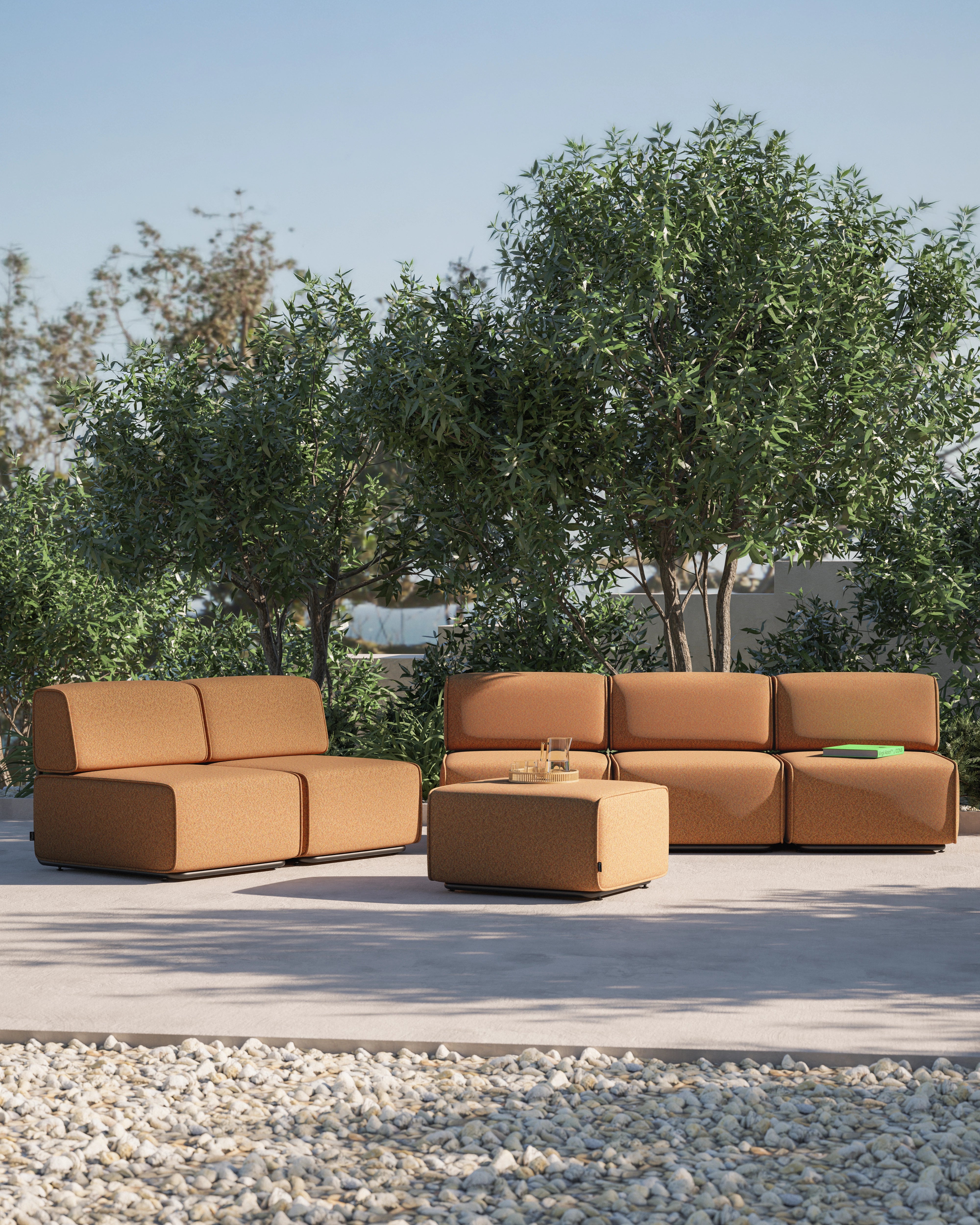 Modular Garden Sofa Luno 5-seater Set